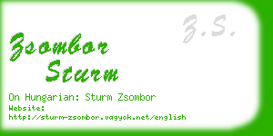 zsombor sturm business card